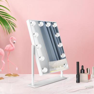 12pcs bubs Hollywood makeup mirror Smart touch to adjust brightness three-color light