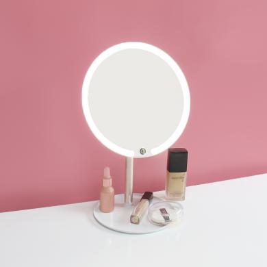 LED vanity mirror with light filling desk vanity mirror folding portable desk mirror