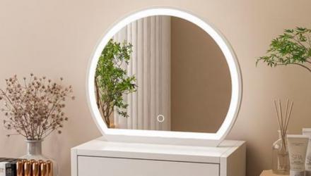 Can I install LED lights in front of the vanity mirror？