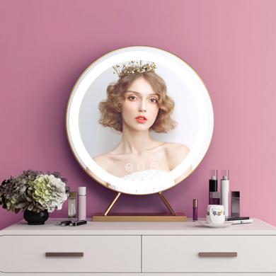 Round fill light mirror with LED Hollywood Vanity Mirror three keys three colors light