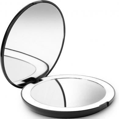 Led Mirror 5x Portable Compact Magnifying LED Mirror Duo Side Pocket Led Makeup Mirror