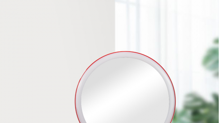  One-button three-color lighting desktop makeup mirror meets different makeup needs